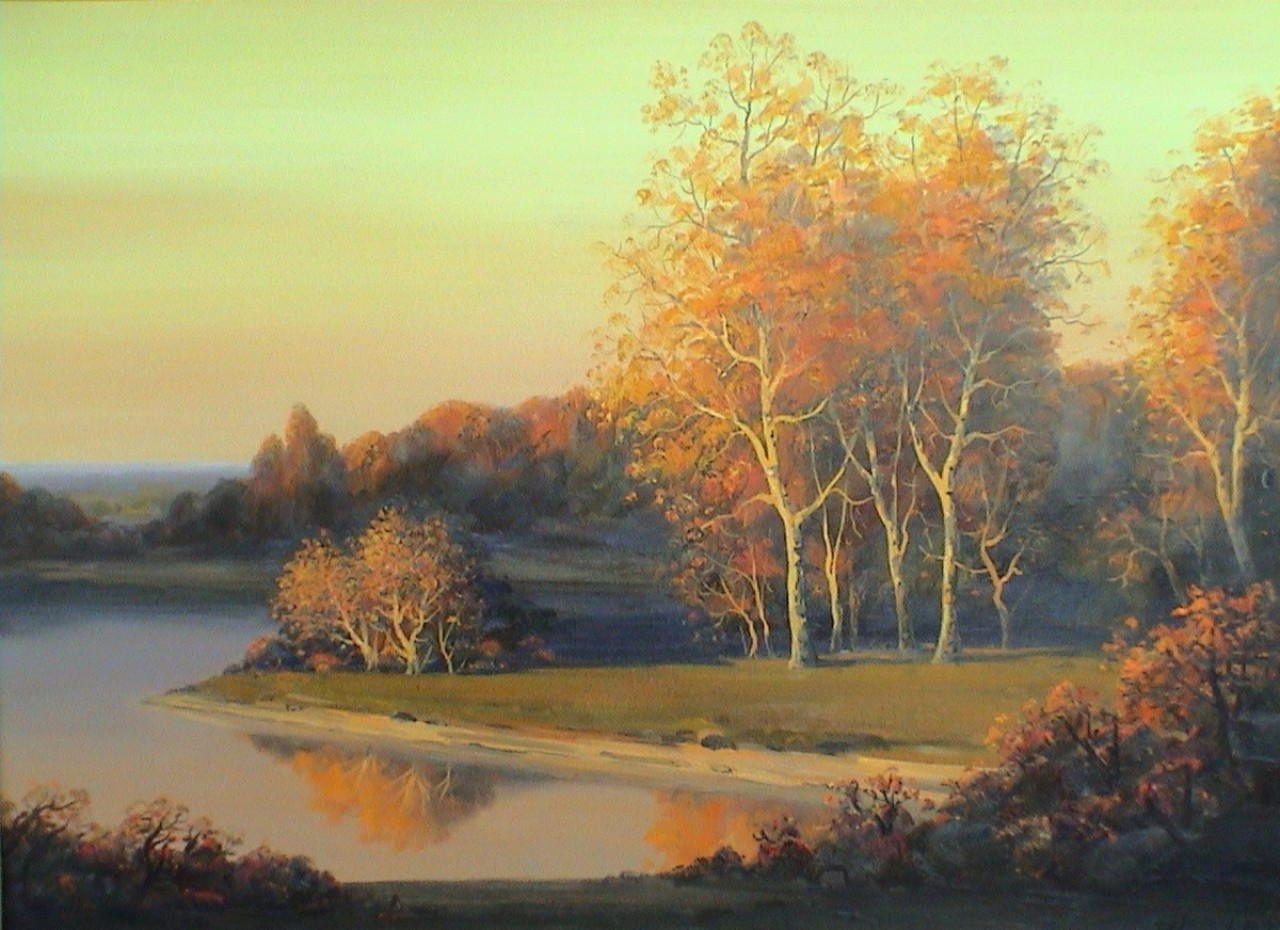 Осенний пейзаж художник Виктор Радованов