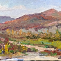 Осенний пейзаж с дорогой. Пленэр ZhNataly