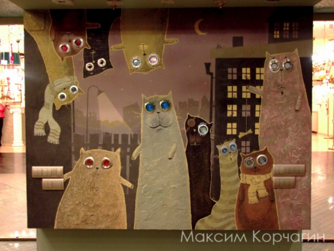 Коты_декоративное панно