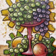 Натюрморт с виноградом.