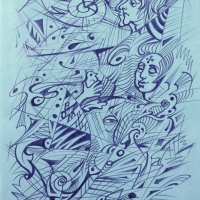 Синее на голубом